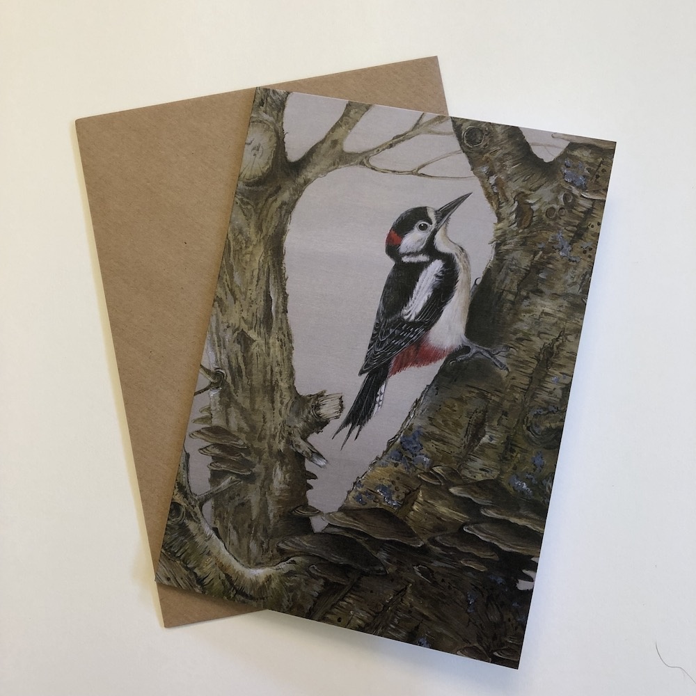 birds-cards-woodpecker-heart-of-the-forest-7x5