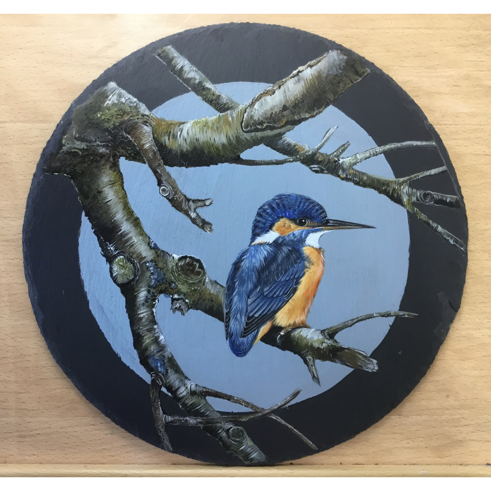 birds-slates-gifts-kingfisher-on-branch-12-inch-a-suzanne-perry-art