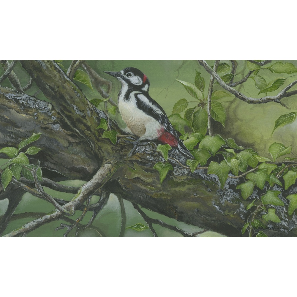 woodland-birds-paintings-great-spotted-woodpecker-little-drummer-boy-suzanne-perry-art-186