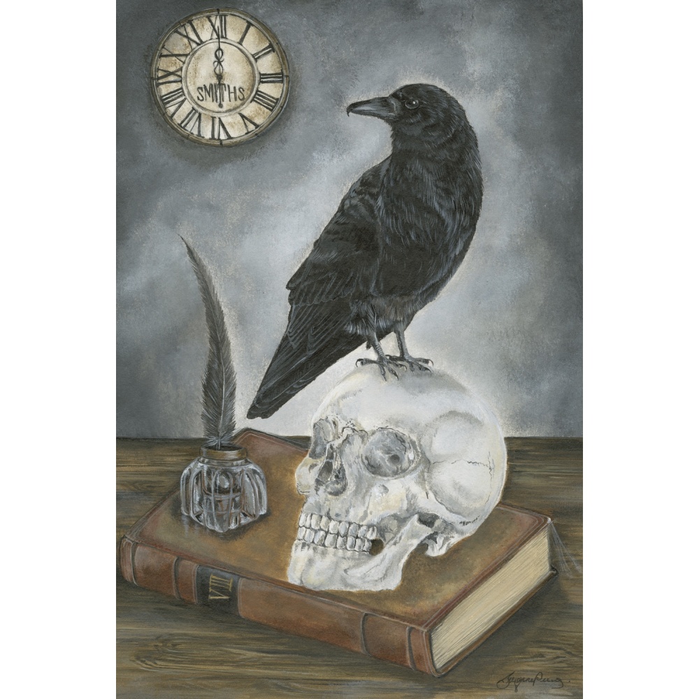 woodland-birds-paintings-raven-nevermore-suzanne-perry-art-189